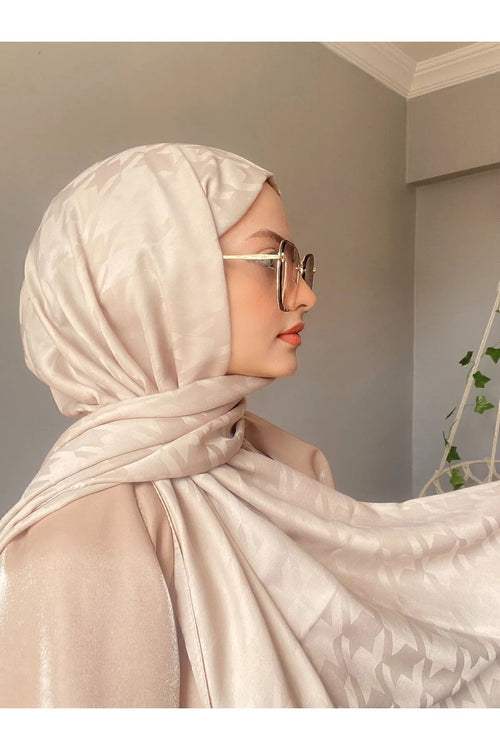 Kazayağı Desen Koyu BEJ Jakar Şal