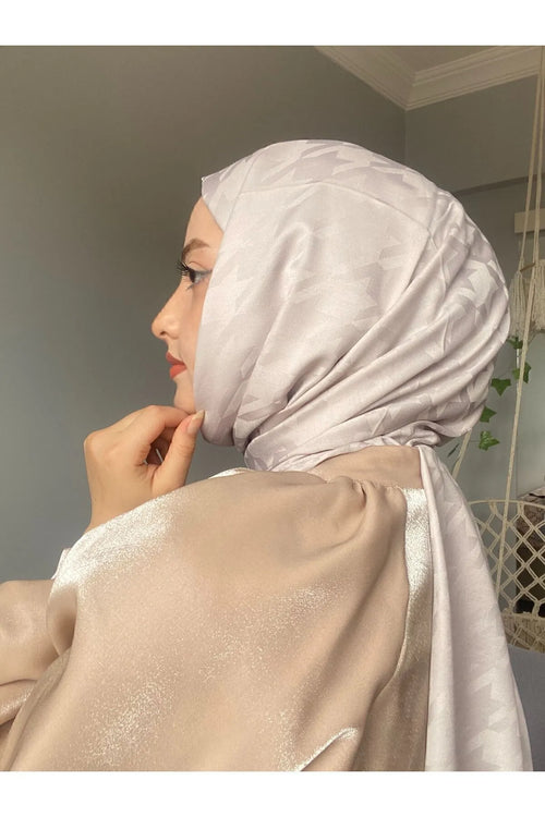 Kazayağı Desen Koyu BEJ Jakar Şal